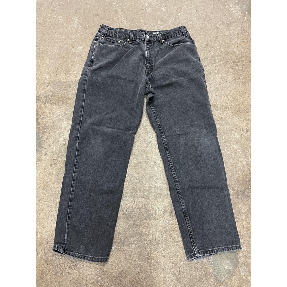 Vintage Levis 550 Jeans Mens 38x32 Black Relaxed Fit Tapered Made in USA 90s